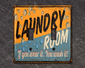 Metal Light Switch Cover | Light Switch Plate, Outlet Cover, Wall Plate, Home Decor Idea, Laundry Room Decor, Gift Idea For Her, PNT181