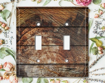 Metal Light Switch Cover, Light Switch Plate, Outlet Cover, Wall Plate Home Decor, Wood Fence WOD008