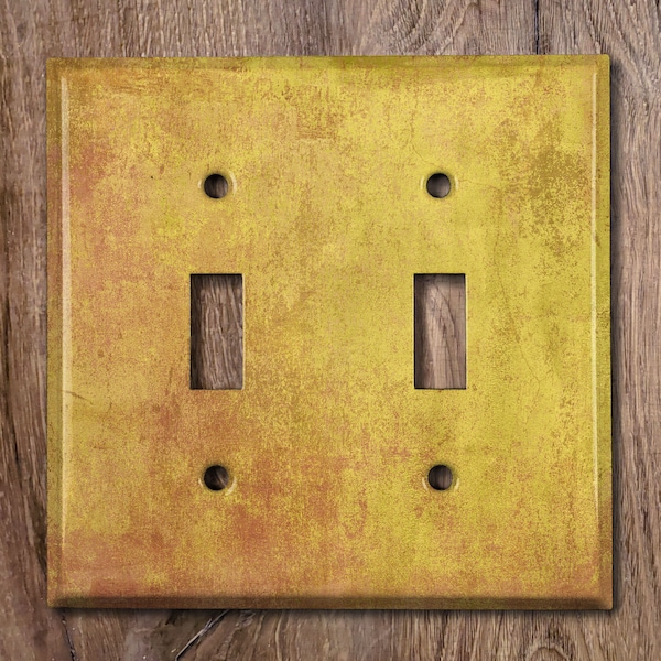 Metal Light Switch Cover, Light Switch Plate, Outlet Cover, Wall Plate, Home Decor Idea, Golden Yellow Room Decor, Decor Idea, CLR105