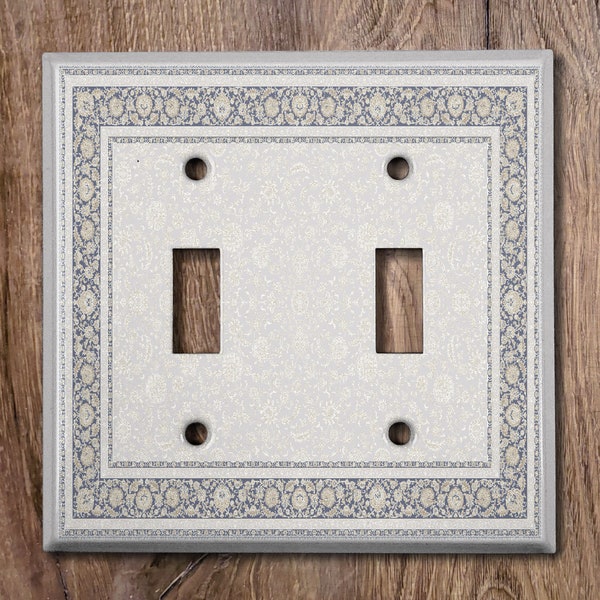 Metal Light Switch Cover, Light Switch Plate, Outlet Cover, Wall Plate, Home Decor Idea, Elegant Damask Frame, Office Decor, PNT230