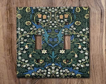 Metal Light Switch Cover | Light Switch Plate, Outlet Cover, Wall Plate, Home Decor Idea, Forest Art Decor, Colorful Flower Design WLM020