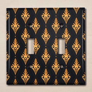 Metal Light Switch Cover | Light Switch Plate, Outlet Cover, Wall Plate Home Decor, Elegant Victorian Wallpaper WAL050