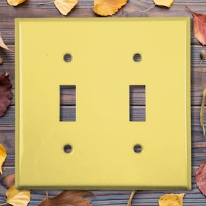 Metal Light Switch Cover | Outlet Plate, Home Decor Idea, Yellow CLR006