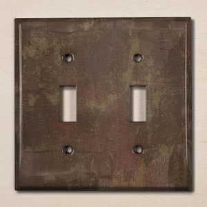 Metal Light Switch Cover | Light Switch Plate, Outlet Cover, Wall Plate, Home Decor Idea, Brown Color, Room Decor, Gift Idea, CLR109