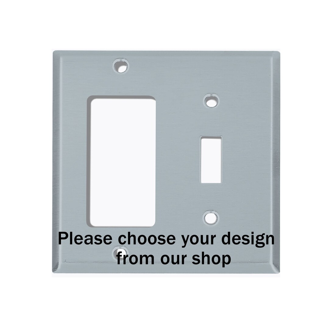 GFI Outlet Toggle Switch Combo Plate Cover You Choose From Etsy