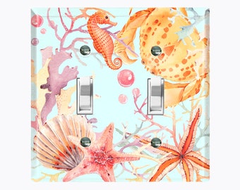 Decorative Switch Plate Cover for Bedroom Light Switch Wall Plate kitchen Exotic Fish Crabs Turtles Starfish Light Switch Wall Plate Decorative Switch Plate Cover for Bedroom Light Switch Wall Plate kitchen Exotic Fish Crabs Turtles Starfish Light Switch Wall Plate