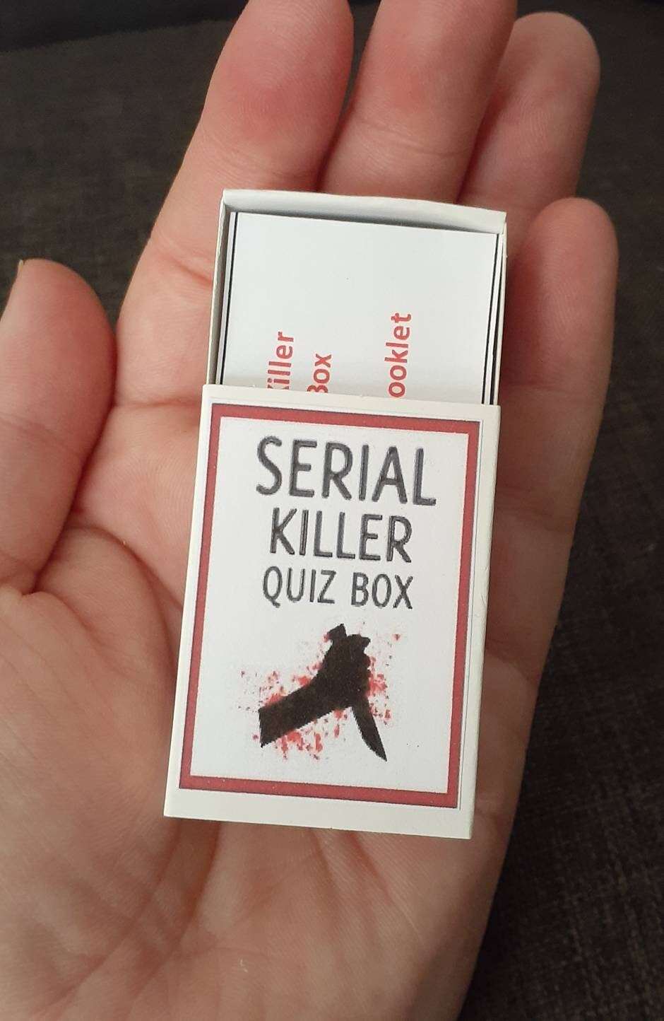 Serial Killer Quiz Box Trivia Games Birthday Gifts Cards Etsy Australia