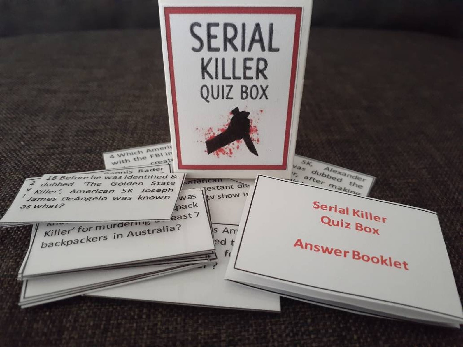 Serial Killer Quiz Box Trivia Games Birthday Gifts Cards ...