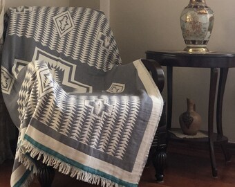 Aztec Picnic Blanket, Cozy Couch Throw, Turkish Boho Tv Blanket, Cotton Bedspread, Wall Decoration, Cozy Beach Rug, Soft Outdoor Blanket