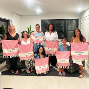 Custom Turkish Beach Towel, Embroidered Handmade Christmas Gifts, Personalized Bridesmaid Proposal Gifts, Gift For Her, Mothers Day Gift