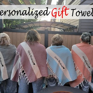 Personalized Turkish Beach Towel, Custom Beach Blanket, Bachelorette Party Towels, Monogrammed Gift for Last Splash, Mothers Day Gifts