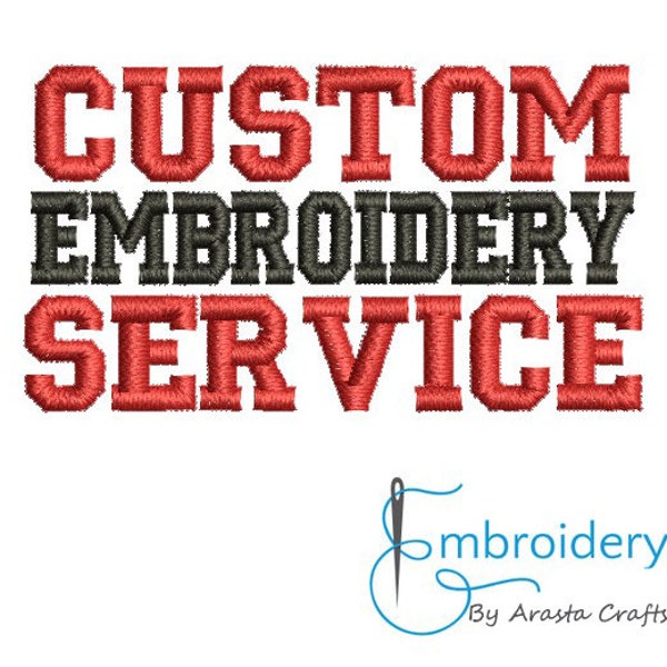 Embroidery Service for Personalised Turkish Towel, Embroidered Text, Personalized Embroidery, Monogrammed Custom Text (not included Towel)