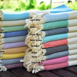 Personalized Turkish Beach Towel, Embroidered Wholesale Peshtemal, Bridesmaid Gift,Custom Name Beach Blanket, Bachelorette Party Favors Bulk