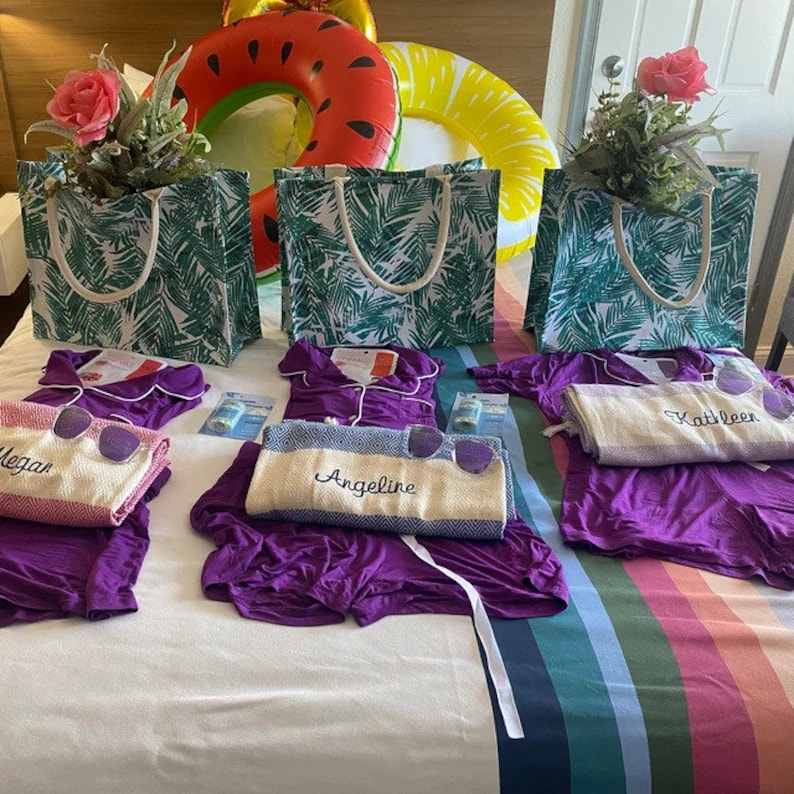 Personalized Turkish Beach Towel Gift Unique, Bachelorette Bridesmaid Proposal Wedding Gift Towel, Monogrammed Towels, Unique Christmas Gift