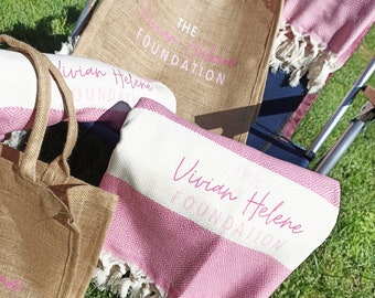 PERSONALIZED Turkish Beach Towel, Embroidered/Printing Beach Towel, Bridesmaid Proposal Gifts, Beach or Hand Size Towel, Mothers Day Gift