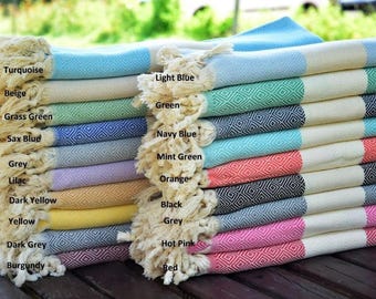 Personalized Turkish Beach Towel, Embroidered Wholesale Peshtemal, Bridesmaid Gift,Custom Name Beach Blanket, Bachelorette Party Favors Bulk