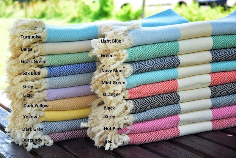 Personalized Turkish Beach Towel, Embroidered Wholesale Peshtemal, Bridesmaid Gift,Custom Name Beach Blanket, Bachelorette Party Favors Bulk