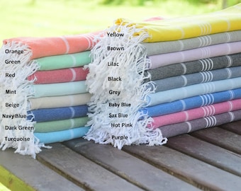 PERSONALIZED Turkish Beach Towel 40x70&quot;, Bridesmaid Proposal/Bachelorette Party Gift, Gift for Woman who has Everything, Mothers Day Gift