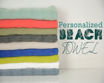Toalla de playa turca de alta calidad, regalo personalizado, toalla con monograma para despedida de soltera, manta estampada/bordada, regalo para el Día de la Madre.