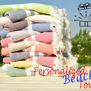 ULTRA SOFT Turkish Beach Towel, Personalized Girls Trip, Bridesmaid Proposal, Unique Monogrammed Bachelorette Towel, Mothers Day Gifts
