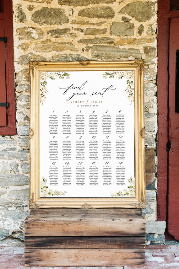 Seating Chart Template Etsy