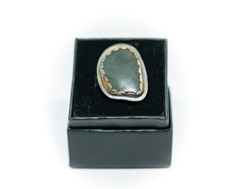 Junipero - Big Sur Jade Ring, Sz 7, Sterling Silver