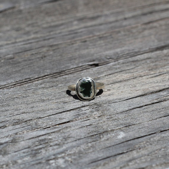 Laura's Bird - Big Sur Jade Ring, Sz 6.25, Sterling Silver