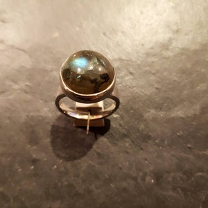 Ring 925er Silber mit einem echten Labradorit Bild 4