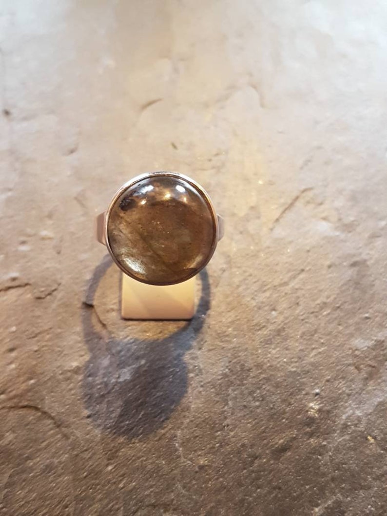 Ring 925er Silber mit einem echten Labradorit Bild 1