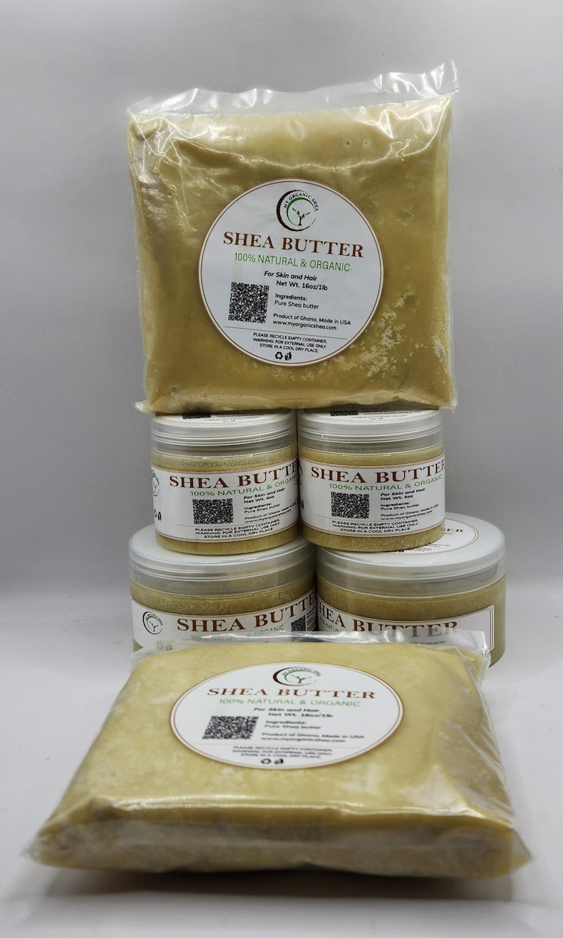 Raw Unrefined Shea Butter, 100% Natural Ghana, Skin Hair Moisturizer image 15