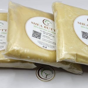 Raw Unrefined Shea Butter, 100% Natural Ghana, Skin Hair Moisturizer image 14