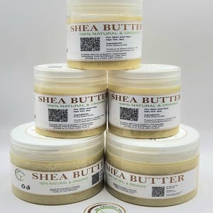 Raw Unrefined Shea Butter, 100% Natural Ghana, Skin Hair Moisturizer 4oz