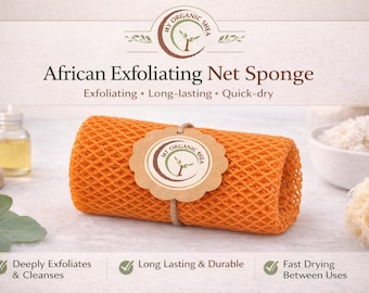 African Exfoliating Bath Net Sponge: Nylon Body Scrubber