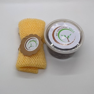 Exfoliating African bath net sponge and African soap