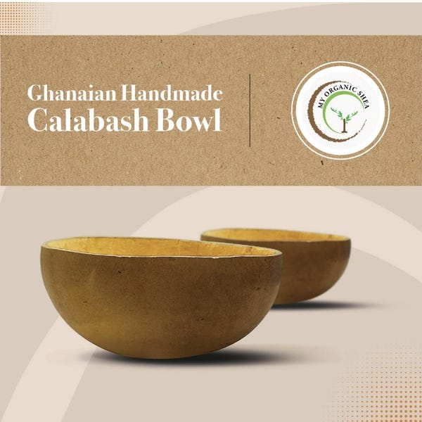 Authentic Ghanaian calabash gourd handmade bowl/cup