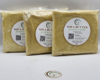 100% Natural Unrefined Shea Butter for Skin and Hair, Ghana Origin (3.0lbs)