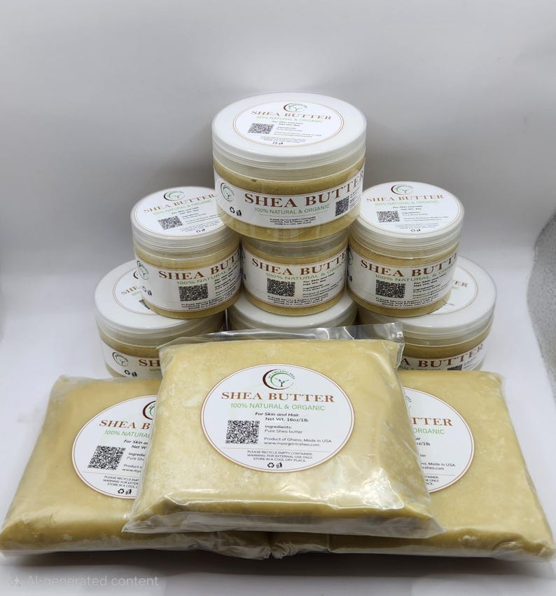 Raw Unrefined Shea Butter, 100% Natural Ghana, Skin Hair Moisturizer image 17