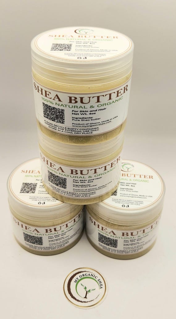 Raw Unrefined Shea Butter, 100% Natural Ghana, Skin Hair Moisturizer
