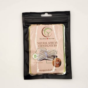 Natural African Chewing Sticks/Sokodua/Natural Stick Toothbrush (Regular and Mint flavored)