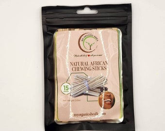 Natural African Chewing Sticks/Sokodua/Natural Stick Toothbrush (Regular and Mint flavored)