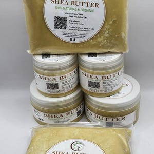 Raw Unrefined Shea Butter, 100% Natural Ghana, Skin Hair Moisturizer image 16