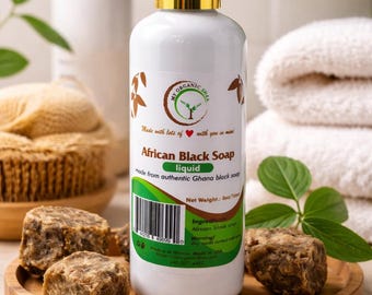 African black soap 8oz - SCENTED & UNSCENTED