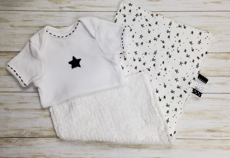 Baby shower gift box Black and white baby gift set Gender neutral baby gift Corporate baby gift