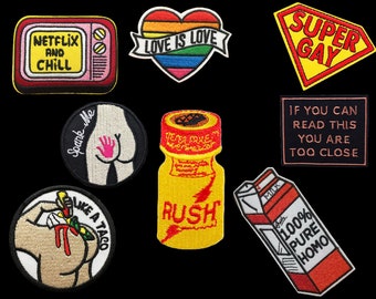 Queer Friendly Iron Patch, Funny Iron On Patch