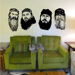 Duck Dynasty Portraits - Phil, Willie, Jase & Si -  Wall Art Sticker