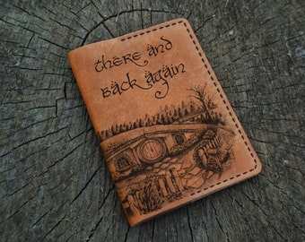 There and Back Again Passport Holder Personalized, Custom Leather Passport Cover, Passport Wallet, Travel Wallet, Leather Passport Case