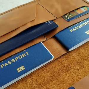 Family Passport Holder 6 Leather Passport Cover 4 Personalized, Custom Passport Holder, Passport Wallet, Travel Wallet, Passport Case image 4