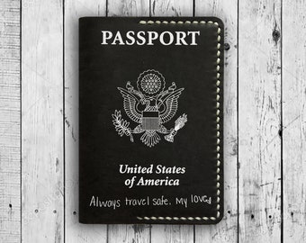 US Passport Cover Personalized, USA Passport Holder, United States of America Custom  Passport Wallet, Travel Wallet, Passport Case