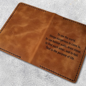 Porta-passaporte de couro personalizado Walter Mitty, capa de couro para passaporte personalizada, carteira para passaporte, carteira de viagem, capa de couro para passaporte