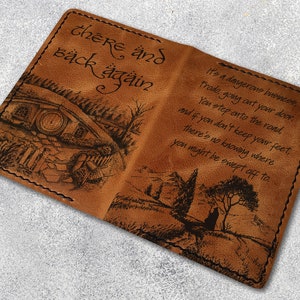 There and Back Again Leather Passport Holder Personalized, Custom Passport Cover, Passport Wallet, Travel Wallet, Leather Passport Case